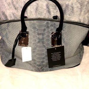 London Fog Faux Snake Satchel